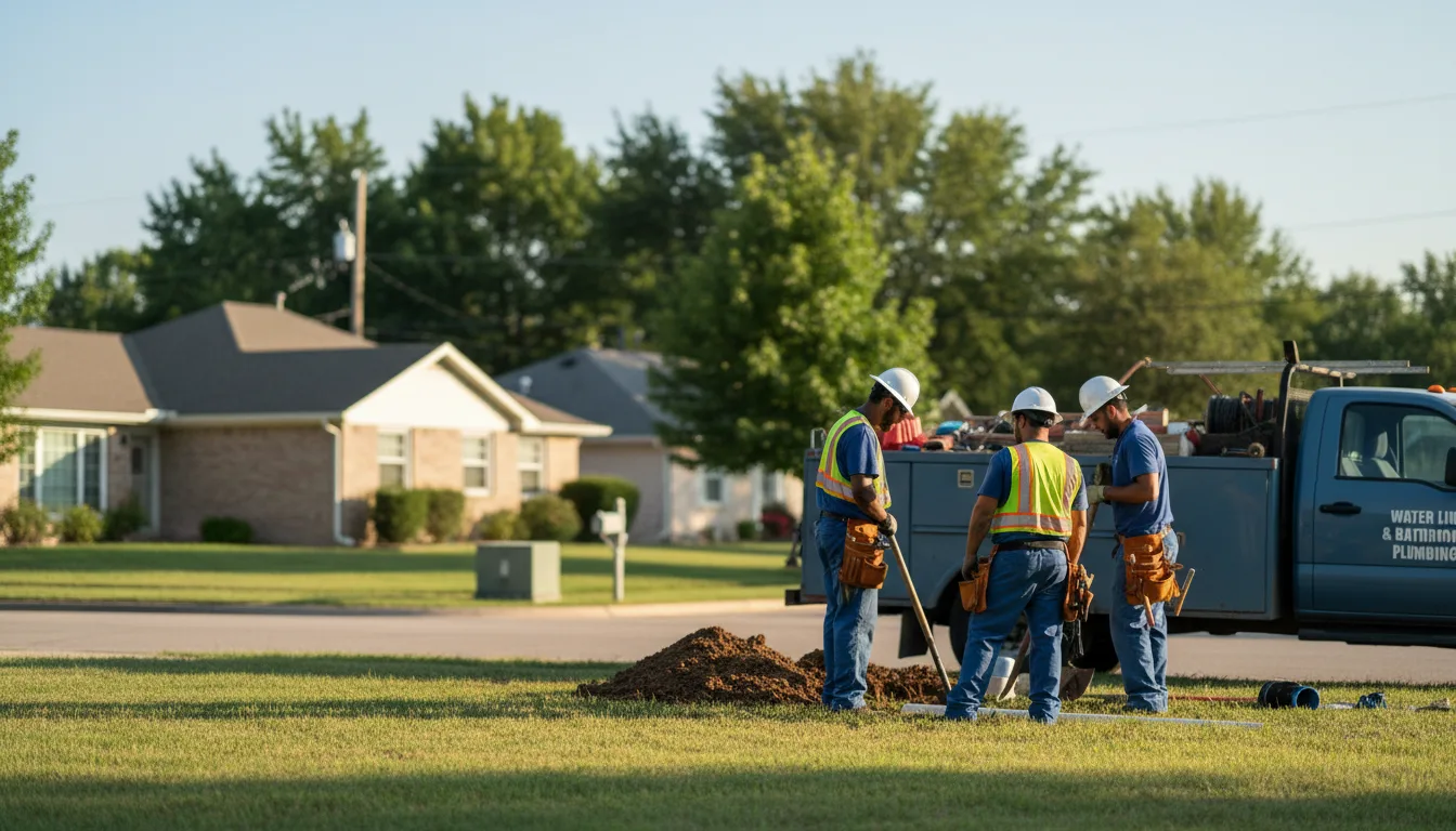 Residential water line and bathroom plumbing service in Winn, MI